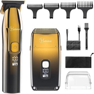 Hatteker Foil Shaver Bald Head Shaver Electric Shaver Razor for Men Precision Trimmer Beard Clipper Triple Blades Waterproof Cordless