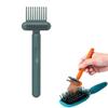 2-In-1 Hair Brush Cleaning Tool Comb Cleaning Brush Comb Cleaner Brush Hair Brush Cleaner Mini Hair Brush Remover Rake for Removing Hair Dust Home and Salon Use view 1