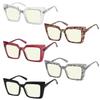 Eyekepper 5-pack Oversized Reading Glasses Blue Light Blocking Women Computer Readers +3.5 view 1