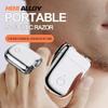 Waterproof Portable Mini USB Rechargeable Cordless Electric Rotary Men's Shaver,Pocket Size Washable Electric Razor,Double-Headed Shaver,Waterproof and Silent,Shaving Trimmer,Present for Men (Silver) view 2