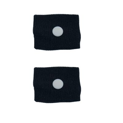 1 Pair Motion Sickness Wristbands, Natural Nausea Relief Bands for Kids &Adults, Anti-Nausea Wristbands, for Car Sea Sickness Travel Sickness Pregnancy Morning Sickness (Black)
