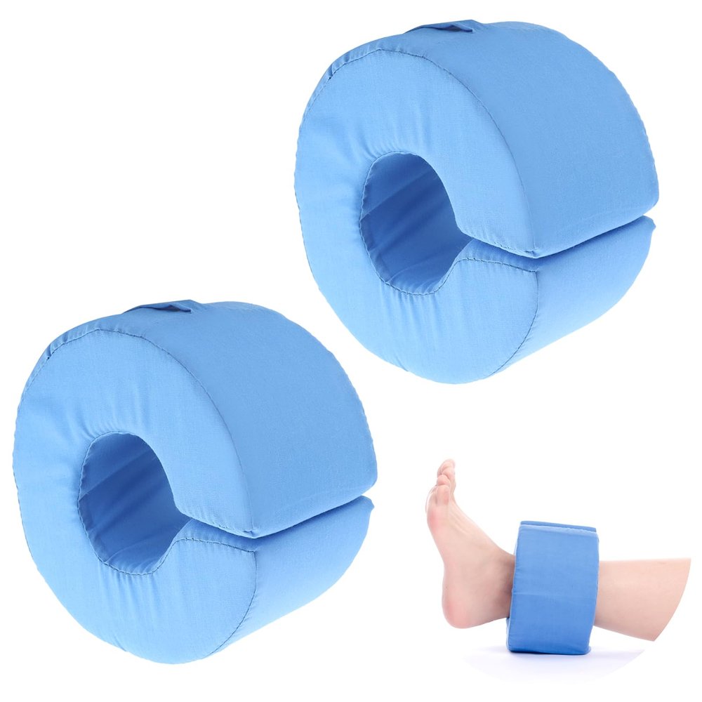 2 PCS Foot Elevation Pillows, Foot Elevator Support Ankle Heel Elevator Wedge Medical Ankle Cushion for Bed Sore Foot Pressure Ulcer Sleeping Feet Leg Rest Elevated Support Foam Surgery Recovery