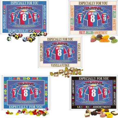 Crystal - Glaziers Football Shirt Personalised Gift Boxed Sweets