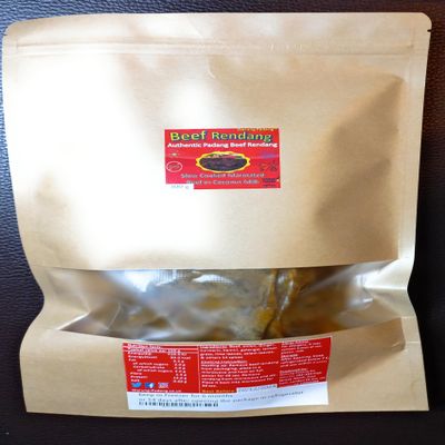 Authentic Ready Meal Padang Beef Rendang/Rendang Sapi, Fresh Homemade, Halal- Net Weight:300 gram- HOT