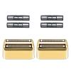 2 Pack Replacement Foil and Cutters compatible with BaBylissPRO Double Foil Shaver, Replacement Foil for BaBylissPRO Barberology FXFS2 Shaver,Golden view 1