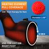 Ankle Heating Pad for Achilles Tendonitis and Plantar Fasciitis Relief, Heated Ankle Brace Foot Heating Pad Wrap with Massage Ball for Sprained Ankle, Arthritis Foot Heel Pain Relief Women Men (Gray) view 3