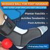Ankle Heating Pad for Achilles Tendonitis and Plantar Fasciitis Relief, Heated Ankle Brace Foot Heating Pad Wrap with Massage Ball for Sprained Ankle, Arthritis Foot Heel Pain Relief Women Men (Gray) view 4