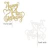 AROKIPPRY Gold Glitter Happy 14th Birthday Cake Topper - 14 Anniversary/Birthday - Hello 14, Cheers to 14 Years,14 & Fabulous Cake Topper Party Decoration view 3