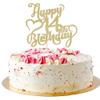 AROKIPPRY Gold Glitter Happy 14th Birthday Cake Topper - 14 Anniversary/Birthday - Hello 14, Cheers to 14 Years,14 & Fabulous Cake Topper Party Decoration view 4