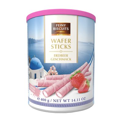 Feiny Biscuits Wafer rolls with strawberry flavoured cream 400g