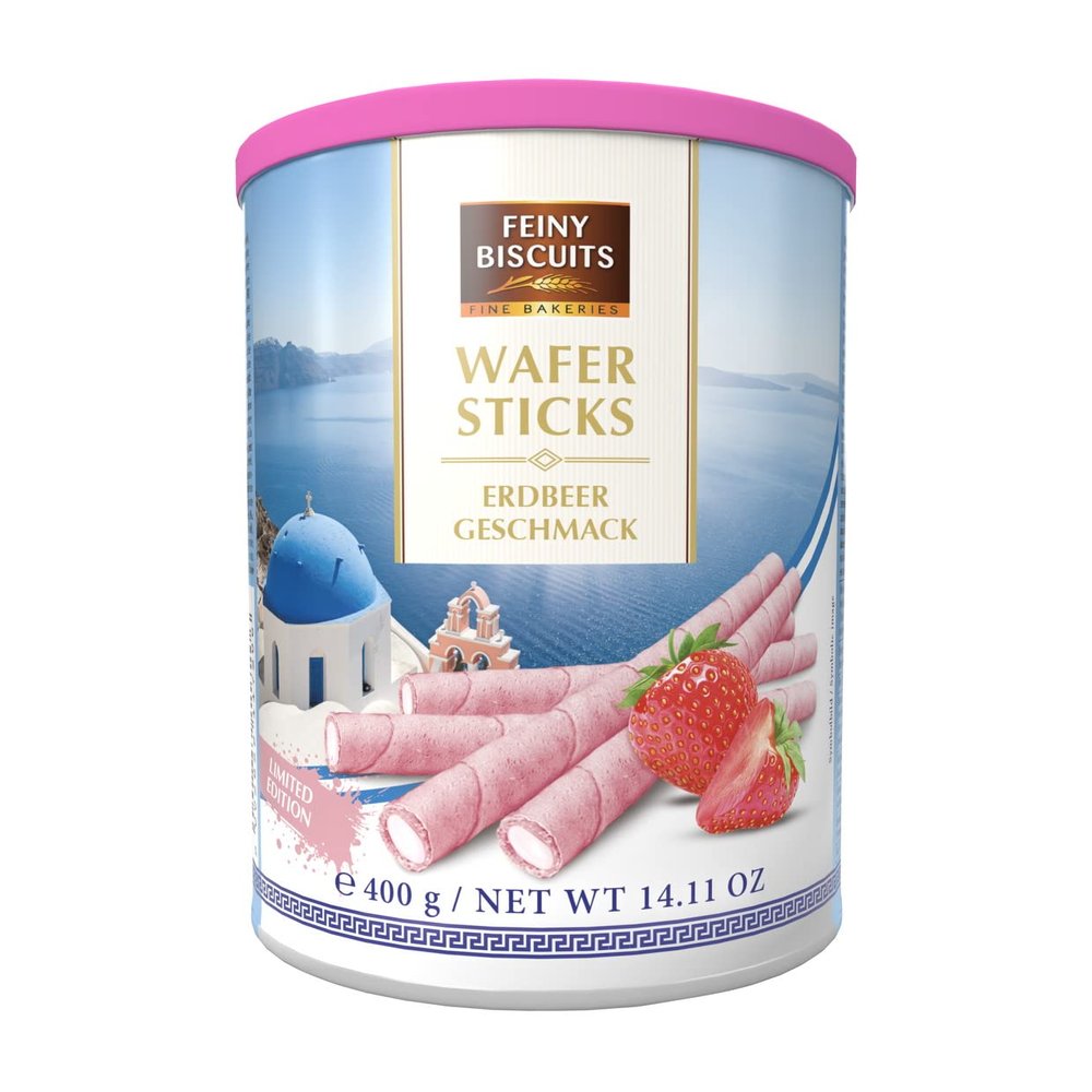Feiny Biscuits Wafer rolls with strawberry flavoured cream 400g