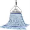 SOBONNE Industrial String Mop for Floor Cleaning - Heavy Duty Commercial Mop with 59in Stainless Steel Handle, Blue Cotton Microfiber Head for Home, Office, Workshop, Warehouse view 1