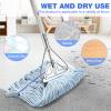 SOBONNE Industrial String Mop for Floor Cleaning - Heavy Duty Commercial Mop with 59in Stainless Steel Handle, Blue Cotton Microfiber Head for Home, Office, Workshop, Warehouse view 2