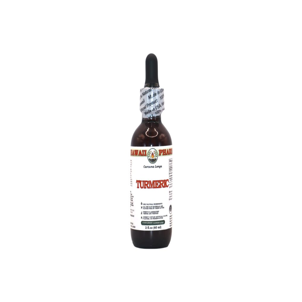 Hawaii Pharm Europe Turmeric (Curcuma Longa) Dried Rhizome Natural Alcohol-FREE Liquid Extract, Pet Herbal Supplement 60 ml