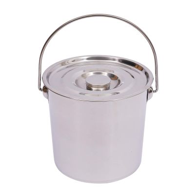 12L Kitchen Bucket, Stainless Steel Bucket with a Lid, Food Bucket Milk Bucket Water Bucket Ice Bucket Soup Container