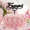 Engaged Engaged Cake Toppers Acrylic Black Bride To Be Country Bachelorette Party Supplies Customize Engaged Cake Topper Engagement Gifts view 2