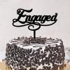 Engaged Engaged Cake Toppers Acrylic Black Bride To Be Country Bachelorette Party Supplies Customize Engaged Cake Topper Engagement Gifts view 4