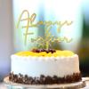 Always And Forever Wedding Mr & Mrs Cake Topper Glitter Gold Silhouette Personalized Romance Bride And Groom Cake Topper For Bridal Shower Bachelorette Party Supplies Wedding Gifts For Couple view 3