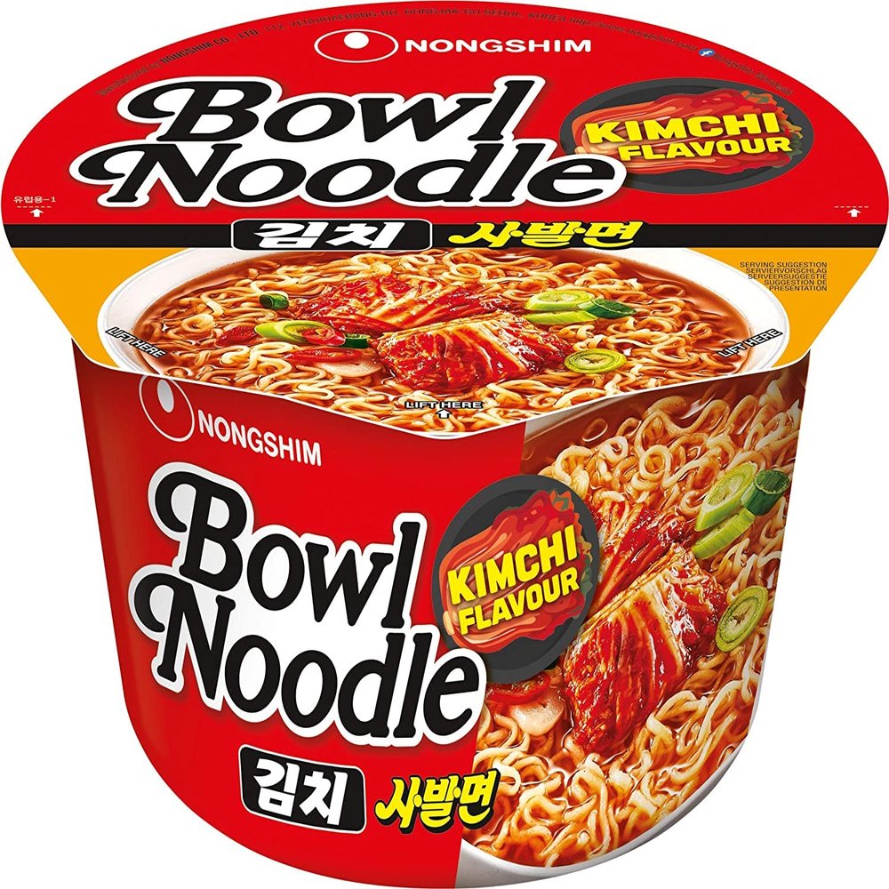 Nongshim Instant Noodles Kimchi Bowl Noodle Soup 100G x 12 Bowls