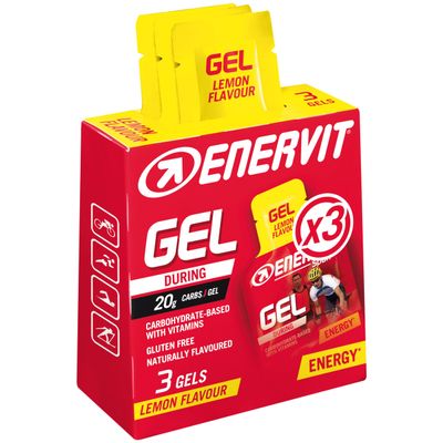 Enervit Energy Gel, 3 x 25ml, Lemon
