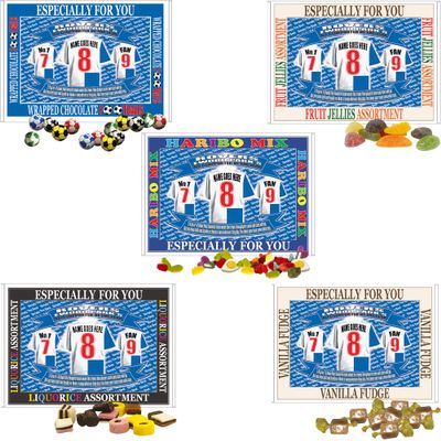 Blackburn Football Shirt Personalised Gift Boxed Sweets