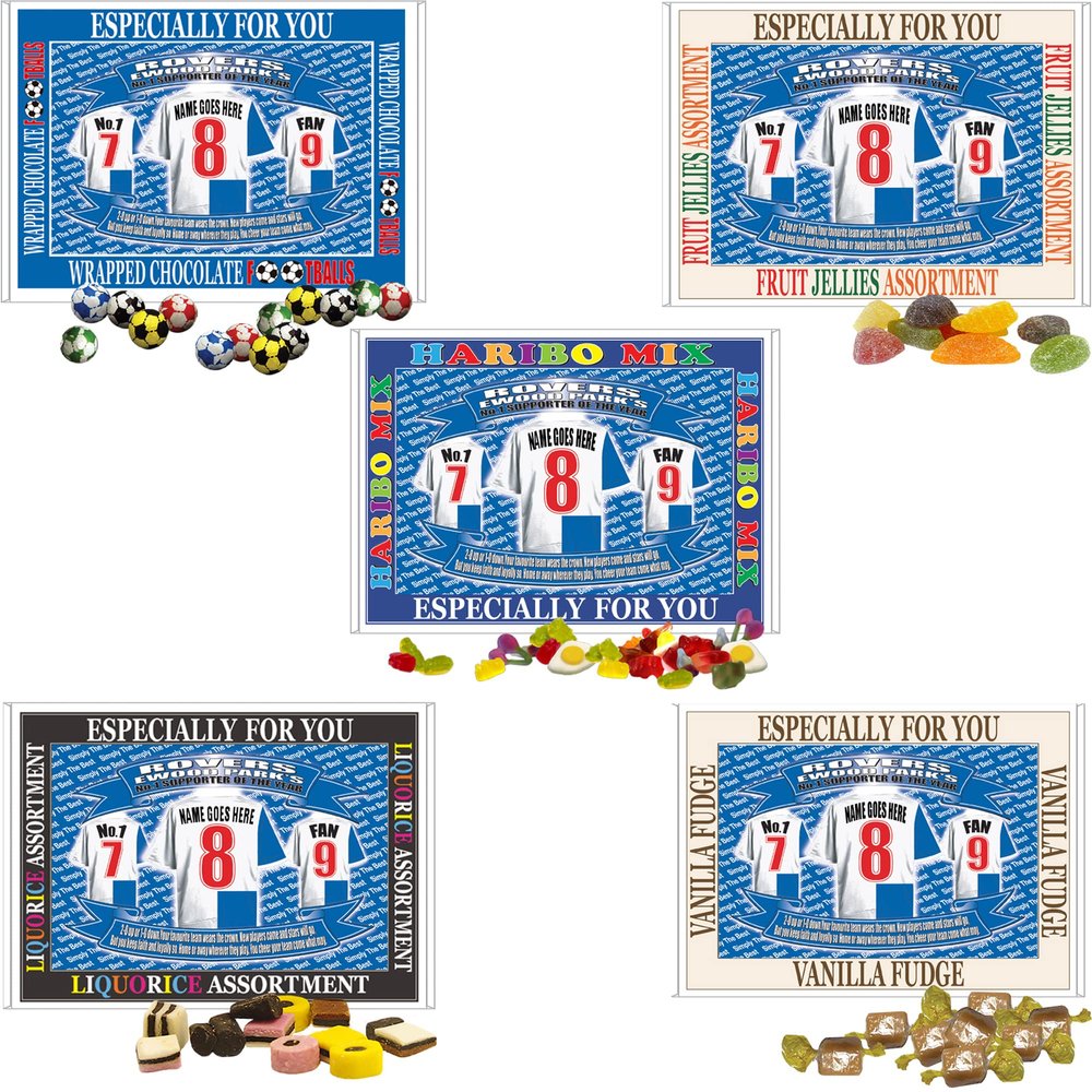 Blackburn Football Shirt Personalised Gift Boxed Sweets