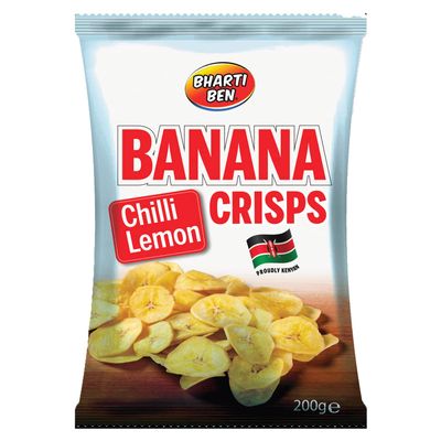 Bharti Ben Round Chilli Lemon Banana (Matoke) Crisps 200g