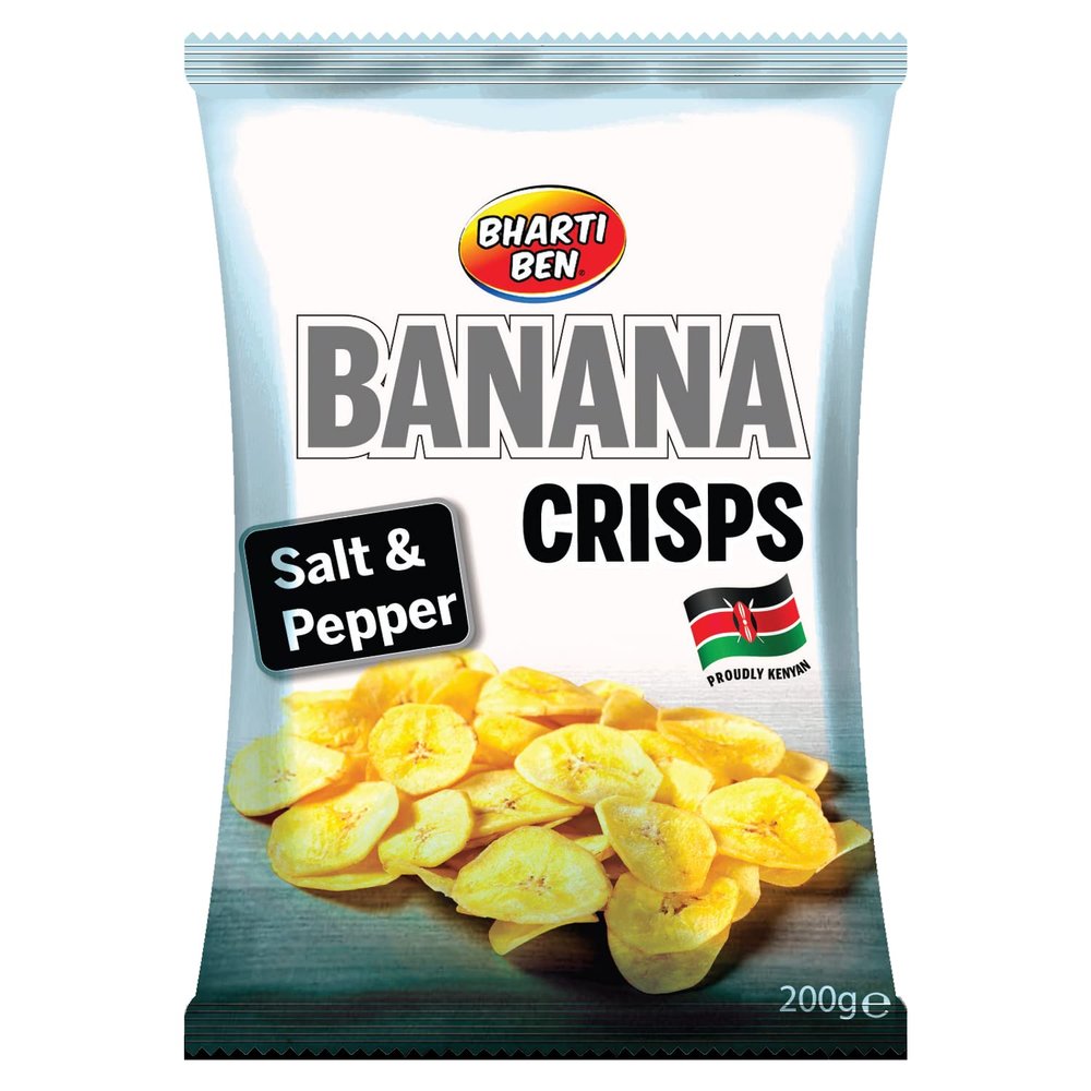 Bharti Ben Round Salt & Pepper Banana (Matoke) Crisps 200g (Pack of 3)