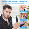 ACWOO Nose Hair Trimmer for Men, Professional Painless Ear and Nose Hair Trimmer Clipper, Facial Hair Trimmers with Light, IPX7 Waterproof, Dual Edge Blades (Black) view 4