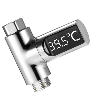Digital Shower Thermometer 5~85C Digital Thermometer, with 360 Rotating Thermometer LED Water Meter Shower Water Thermometer for Elderly Children Digital Thermometers