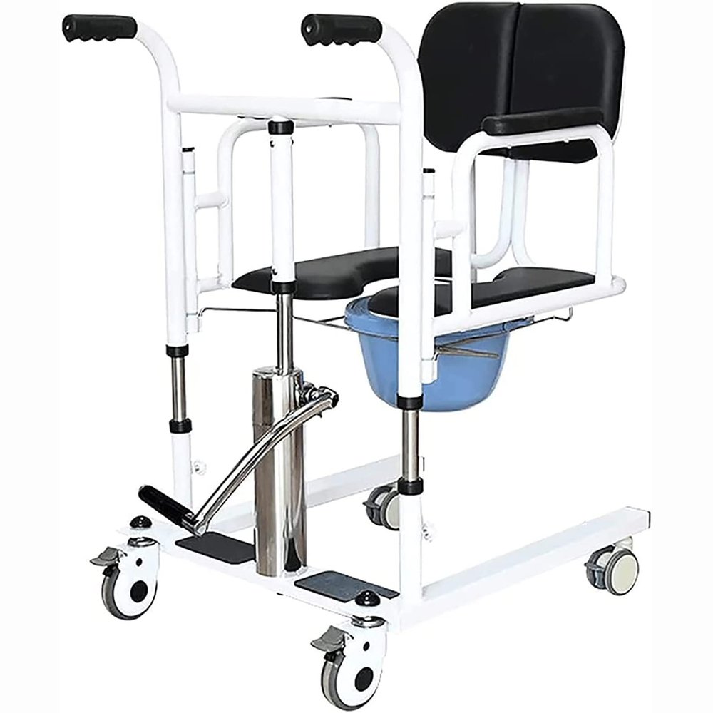 MOFOCO Hydraulic Patient Lift Household Wheelchair 180 Split Seat Multifunction Shower Chair and Heavy Duty Patient Lift for Adults (Color : A)