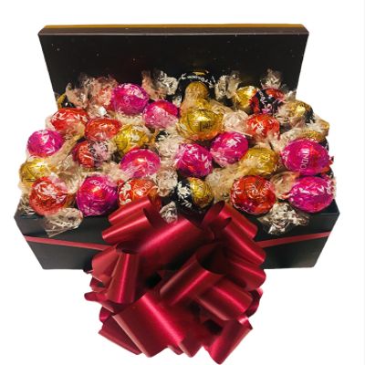 Chocolate Gift Box with Hamper Ferero Lindr Birthday Present Bouquet Sweets Candy Wedding Favour Cadbury Red Blue Dark White (Large)