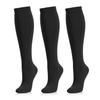 Medical Compression Socks for Women and Men 3 Pairs 20-30 mmHg Knee High Christmas Compression Stockings Circulation Best for Running Athletic Nurses, 01 Black/Black/Black, XXL view 1