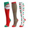Medical Compression Socks for Women and Men 3 Pairs 20-30 mmHg Knee High Christmas Compression Stockings Circulation Best for Running Athletic Nurses, 08 Christmas 3 Pack, L-X-L view 1