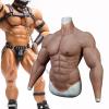 HNCXHX Silicone Muscle Chest Realistic Male Chest Vest Abdominal Muscle Simulation Skin Silicone Soft, for Cosplay Halloween Total Silicone Muscle Skin,A view 1