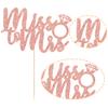 1Pc Miss to Mrs Cake Topper Rose Gold Glitter Wedding Bridal Shower with Ring Cake Decorations for Bridal Shower Wedding Engagement Bachelorette Party Supplies view 3