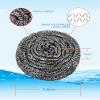 12Pcs Scourer Steel Wool Scrubber - Stainless Steel Wool for Cleaning Dishes Pans Pots Ovens Grills Scourers Pads for Kitchen Sinks Cleaning Steel Wool Pads Metal Scrubber 12 Pack view 2