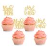 24Pcs Gold Glitter Mr & Mrs Cupcake Toppers Love Mr Mrs Bridal Shower Cupcake Picks Wedding Engagement Birthday Party Cake Decorations Supplies view 1