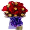 Chocolate Lindor Gift Box Hamper Bouquet Roses Flowers Red Pink Cadbury White Purple Gold Caramel Dark White Candy Sweets kinder Galore Candle