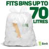 BIN IT 40 Clear Large 70L Strong & Secure, Tie Top, Recycling Sacks, Bin Bags, Bin Liners, Refuse Sacks, Recycled, Tear Resistant, 120 Gauge - 30 m, Perfect for Everyday Use view 4