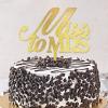 Miss To Mrs Mr & Mrs Wedding Anniversary Cake Toppers Personalized Funny Bride & Groom Cake Toppers For Wedding Bridal Shower Wedding Decor Wedding Gifts For Couple Glitter Gold view 3