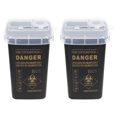 Beavorty Small Sharps Container 6.1 Inch Practical Sharps Disposal Barrel for Tattoo Shops Clinics Hospitals Medical Waste