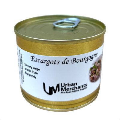 Escargots de Bourgogne - 24 Premium Large Burgundy Snails, Finest Tinned Snails, Enjoy This Traditional French Delicacy With Parsley Garlic Butter 125g