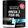Bandini Omega 3 | 6 Months Supply, 366 Softgels | 2000 mg Fish Oil with 360 mg EPA, 240 mg DHA & 6,8 mg Vitamin E per Serving | High Strength Omega-3 Fatty Acids Capsules for Eyes, Brain & Heart view 1