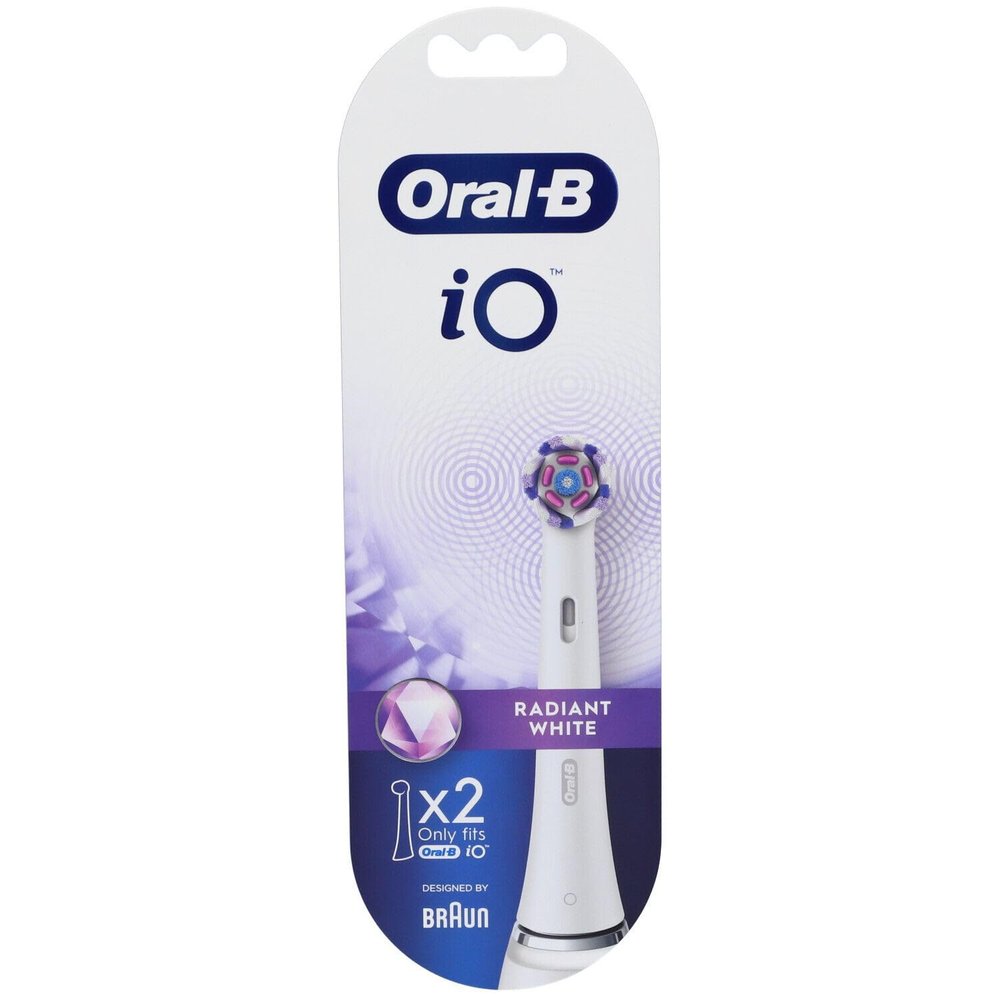 Oral-B iO Radiant White Replacement Heads, Pack of 2