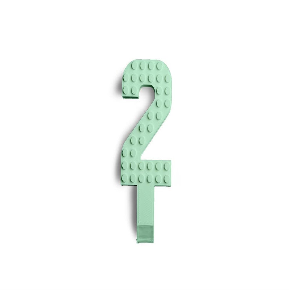 Made Happy Number Cake Topper | Birthday Cake Toppers & Happy Birthday Decorations | Cake Toppers & Birthday Cake Decorations | Happy Birthday Cupcake Toppers & Cake Decorations | Pastel Green 2