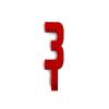 Made Happy Number Cake Topper | Birthday Cake Toppers & Happy Birthday Decorations | Cake Toppers For Boys & Birthday Cake Decorations | Happy Birthday Cupcake Toppers & Cake Decorations | Red 3 view 1