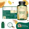 Vegavero Digestive Enzyme Supplements | 100% Plant-Based | with Bromelain, Papain, Amylase, Lipase, Cellulase and Calcium (Aquamin) | NO Additives, Lab-Tested | 120 Capsules | Vegan view 2