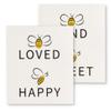 Abbott Collection Home Bee Loved Dish Cloth. Set of 2. view 1