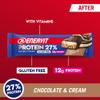 Enervit Protein Bar 27%, Chocolate & Cream, 45g x 30 Bars view 2